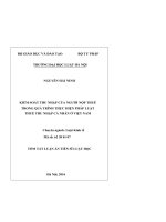 Kiểm soát thu nhập của người nộp thuế trong quá trình thực hiện pháp luật thuế thu nhập cá nhân ở việt nam (TT) 