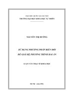 Sử dụng phương pháp biến đổi để giải hệ phương trình hai ẩn