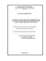 Nghiên cứu phát triển công nghiệp tái chế chất thải rắn trên địa bàn thành phố hà nội phục vụ phát triển bền vững thủ đô 