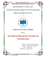 Xây dựng hệ thống quản lý bán hàng của timestop shop 