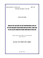 Đánh giá kết quả điều trị của Peginterferon alpha-2b kết hợp Ribavirin ở bệnh nhân viêm gan virus C mạn tính và giá trị của Fibroscan trong chẩn đoán xơ hóa gan (FULL TEXT)