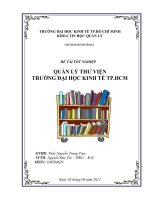 Quản lý thư viện trường đại học kinh tế thành phố hồ chí minh 