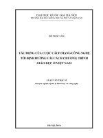 Tác động của cuộc cách mạng công nghệ tới định hướng cải cách chương trình giáo dục ở Việt Nam