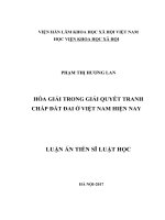 Luận án tiến si hòa giải trong giải quyết tranh chấp đất đai ở việt nam hiện nay