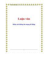 Khảo sát thông tin mạng di động
