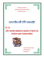 Xây dựng website quản lý dịch vụ khách sạn thanh bình 