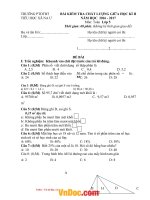 Đề thi giữa học kì 2 lớp 5 môn Toán trường tiểu học Na Ư năm 2016 2017