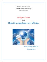 Phân tích ứng dụng Excel kế toán