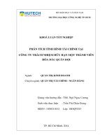 Phân tích tình hình tài chính tại công ty trách nhiệm hữu hạn một thành viên hóa dầu