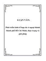 Phát triển kinh tế hợp tác ở ngoại thành thành phố Hồ Chí Minh, thực trạng và giải pháp