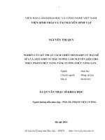 Nghiên cứu kỹ thuật tách chiết silymarin từ hạt kế sữa và axit amin từ đậu tương làm nguyên liệu cho thực phẩm chức năng tăng cường chức năng gan (LV thạc sĩ)