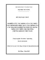 Nghiên cứu tác động của cấu trúc tài chính đến hiệu quả tài chính của các doanh nghiệp ngành xây dựng niêm yết trên thị trường chứng khoán việt nam