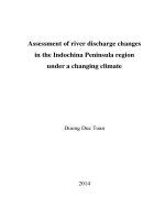 Assessment of river discharge changes in the indochina peninsula region under a changing climate 