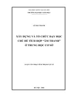 Xây dựng và tổ chức dạy học chủ đề tích hợp âm thanh ở trung học cơ sở 