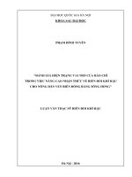 Đánh giá hiện trạng vai trò của báo trí trong việc nâng cao nhận thức về biến đổi khí hậu cho nông dân ven biển đồng bằng sông hồng 