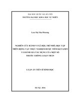 Nghiên cứu hành vi xã hội, trí nhớ, học tập trên động vật thực nghiệm được tiêm ketamin và đánh giá tác dụng của một số thuốc chống loạn