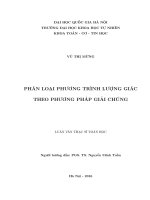 Phân loại phương trình lượng giác theo phương pháp giải chúng 