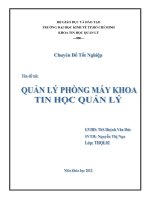 Quản lý phòng máy khoa tin học quản lý chuyên đề tốt nghiệp 
