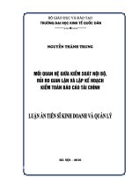 Mối quan hệ giữa kiểm soát nội bộ, rủi ro gian lận và lập kế hoạch kiểm toán trong kiểm toán báo cáo tài chính (2)