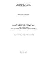 Quản lý đội ngũ giảng viên trường cao đẳng công nghiệp cẩm phả tỉnh quảng ninh theo quan điểm phát triển nguồn nhân lực 