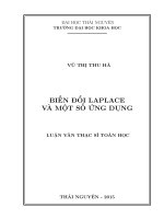 Biến đổi Laplace và một số ứng dụng (LV thạc sĩ)
