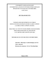 Exploitation des éléments culturels dans les manuels de français des classes à option (cas des lycées à option à hanoi) 