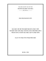 Dạy học chủ đề tích hợp nội dung thực tiễn với kiến thức hóa học chương nitơ   photpho lớp 11 nhằm nâng cao kết quả học tập của học sinh 