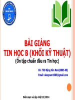 Bài Giảng Tin Học B Giáo trình ông luyện chuẩn đầu ra