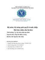 Bài tập giải quyết tranh chấp  Án ly hôn