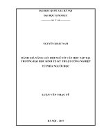 Đánh giá năng lực đội ngũ cố vấn học tập tại trường đại học kinh tế kỹ thuật công nghiệp từ phía người học 