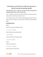 Giải bài tập trang 110 SGK Toán 5: Diện tích xung quanh và diện tích toàn phần của hình hộp chữ nhật