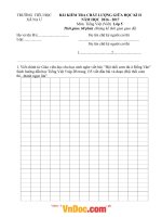 Đề thi giữa học kì 2 lớp 5 môn Tiếng việt trường tiểu học Na Ư năm 2016  2017 