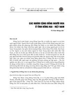 Các nhóm cộng đồng người Hoa ở tỉnh Đồng Nai - Việt Nam