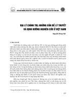 Những vấn đề lý thuyết và định hướng nghiên cứu ở Việt Nam