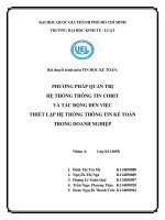 Phương pháp quản trị hệ thống thông tin Cobit và tác động đến việc thiết lập hệ thống thông tin kế toán trong doanh nghiệp