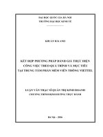 Kết hợp phương pháp đánh giá thực hiện công việc theo quá trình và mục tiêu tại trung tâm phần mềm viễn thông viettel 