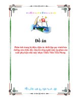 Phân tích trang bị điện, điện tử, thiết lập quy trình bảo dưỡng sửa chữa dây chuyền công nghệ máy ép phun sản xuất phụ kiện nhà máy nhựa Thiếu Niên Tiền Phong