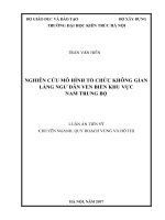 Nghiên cứu mô hình tổ chức không gian làng ngư dân ven biển khu vực Nam Trung Bộ (LA tiến sĩ)