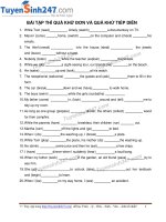 quá khứ đơn và quá khứ tiếp diễn