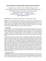 Development of fiber cement using additive red mud