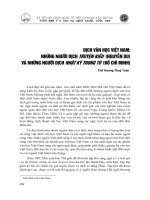 ịch văn học Việt Nam Những người dịch Truyện Kiều (Nguyễn Du) và những người dịch Nhật ký trong tù (Hồ Chí Minh)