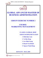 Bài tập môn quan tri marketing   tienganh 