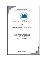 Hệ thống quản lý nhà hàng chuyên đề tốt nghiệp 