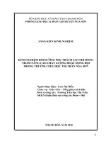 SKKN: Kinh nghiệm bồi dưỡng phụ trách sao nhi đồng nhằm nâng cao chất lượng hoạt động Đội trong trường tiểu học Thị Trấn Nga Sơn