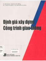 Định giá xây dựng công trình giao thông  bùi ngọc toàn (chủ biên), phan thị hiền, nguyễn thị hậu 