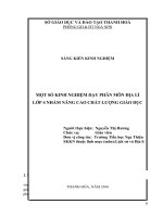 SKKN tiểu học : Một số kinh nghiệm dạy phân môn Địa lí lớp 4