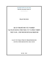 Quản trị rủi ro tác nghiệp tại ngân hàng TMCP đầu tư và phát triển việt nam – CN sở giao dịch III 