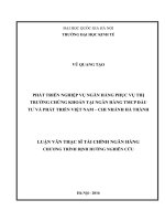 Phát triển nghiệp vụ ngân hàng phục vụ thị trường chứng khoán tại ngân hàng TMCP đầu tư và phát triển việt nam – chi nhánh hà thành 