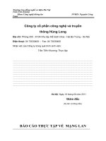 BÁO CÁO THỰC TẬP VỀ  MẠNG LAN VÀ THIẾT KẾ MẠNG LAN