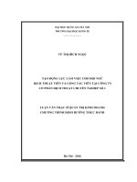 Tạo động lực làm việc cho đội ngũ dịch thuật viên và cộng tác viên tại công ty cổ phần dịch thuật chuyên nghiệp số 1 